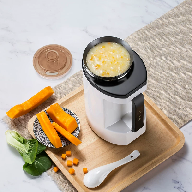 Slow Cooker Ceramic - 1-persoons elektrische stoofpot met timer, antiaanbaklaag,