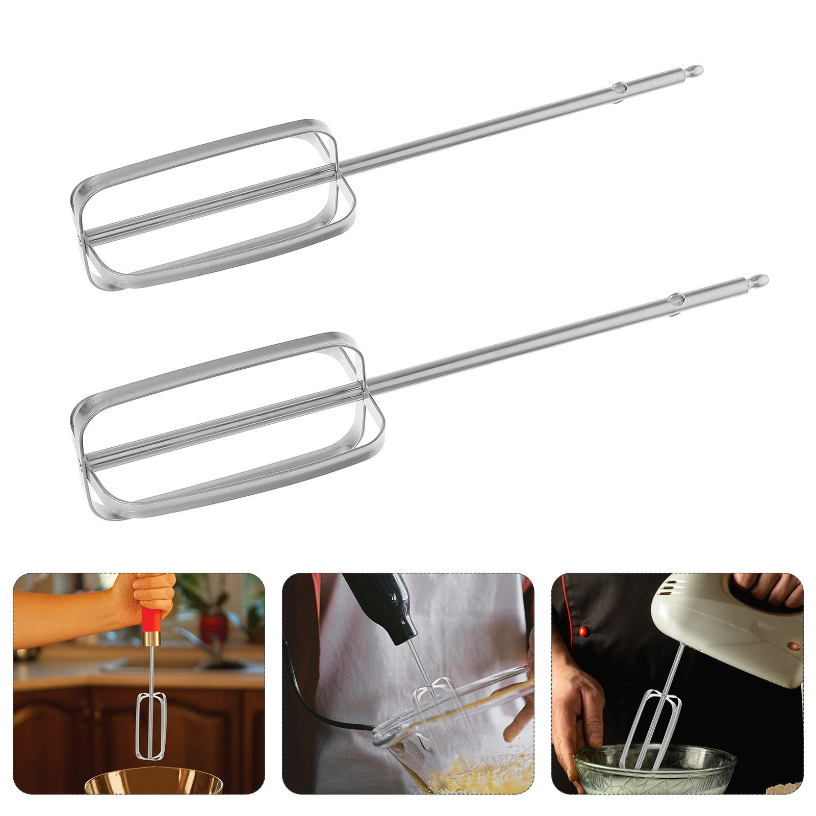 Kitchen Appliances Australia - 2-delige roestvrijstalen handmixeropzetstukken kloppers handmixer kloppers